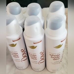 Lot Of 6Dove Whole Body Deodorant Spray With 35% Serum 4oz Coconut Vanilla